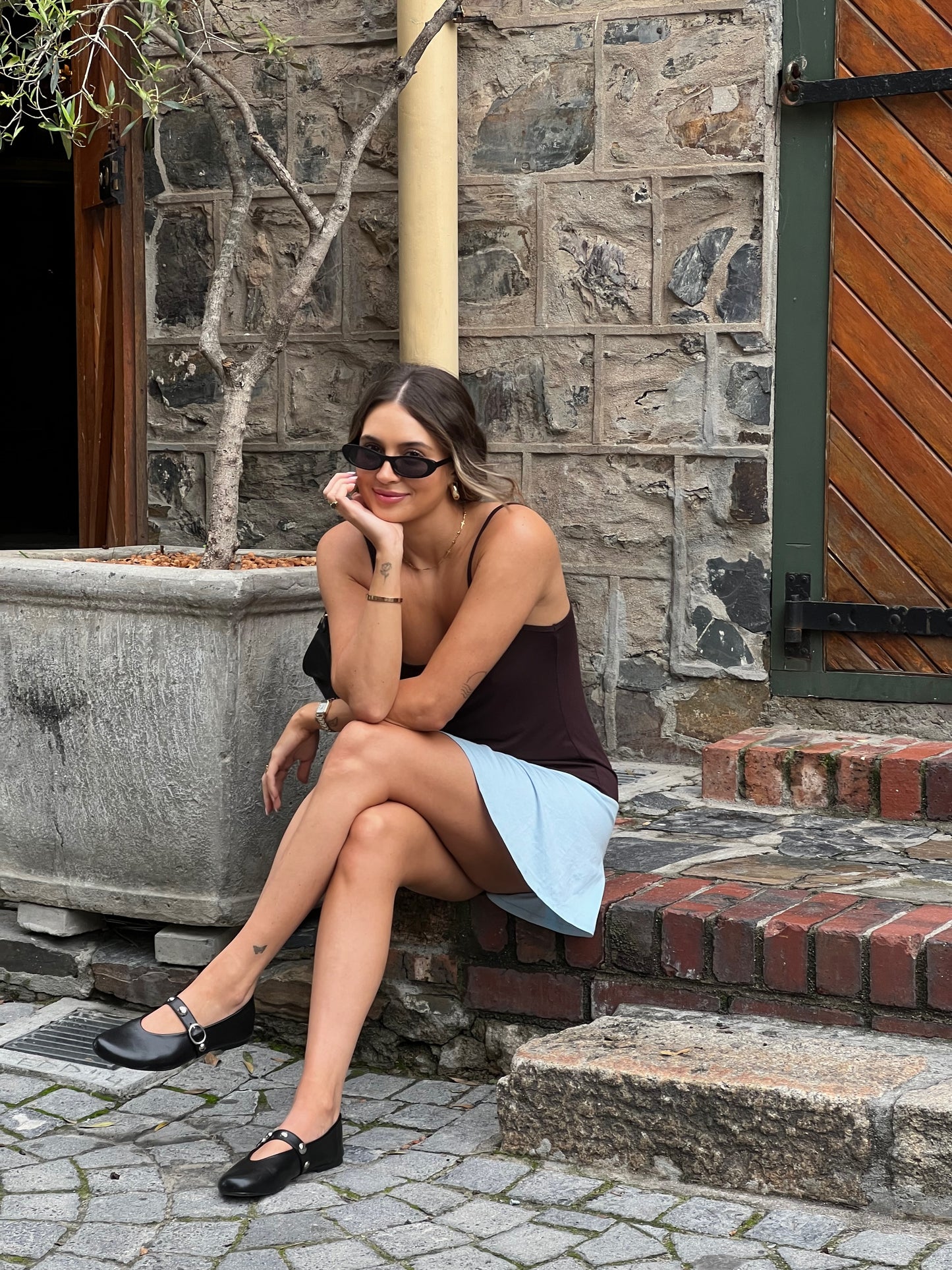 Two-Toned Strappy Dress