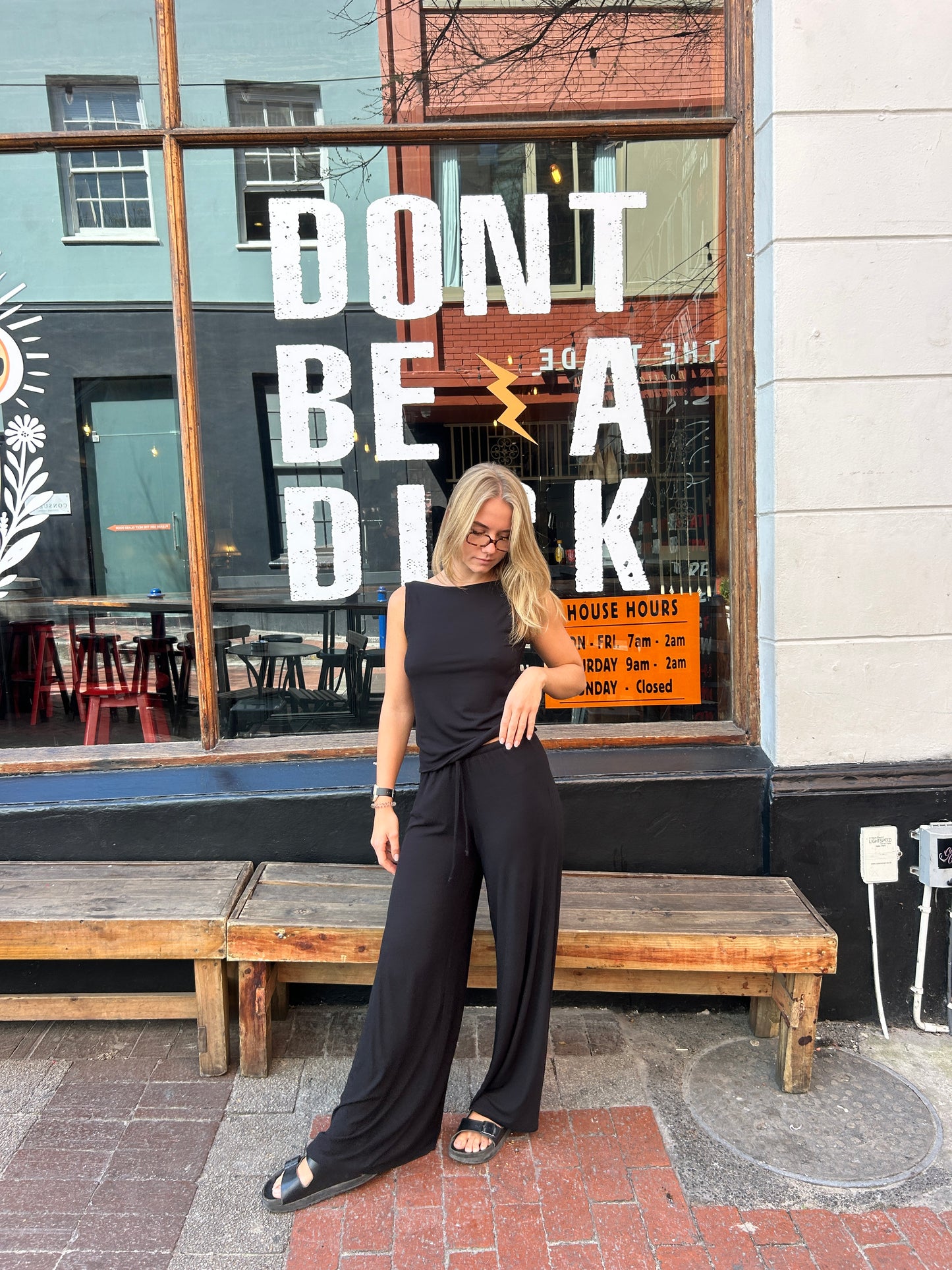 Black Wide Leg Pants 888